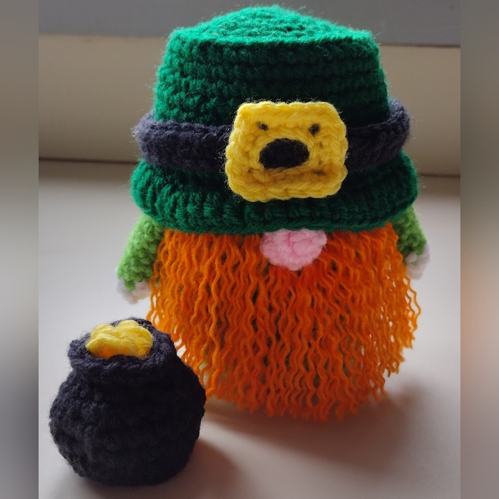 Handmade Crochet Leprechaun Gnome